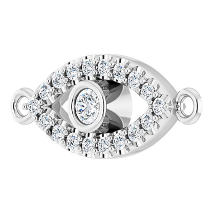 1/10 CTW Lab-Grown Diamond Evil Eye Link