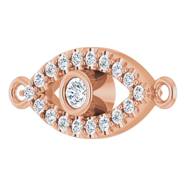 1/10 CTW Natural Diamond Evil Eye Link