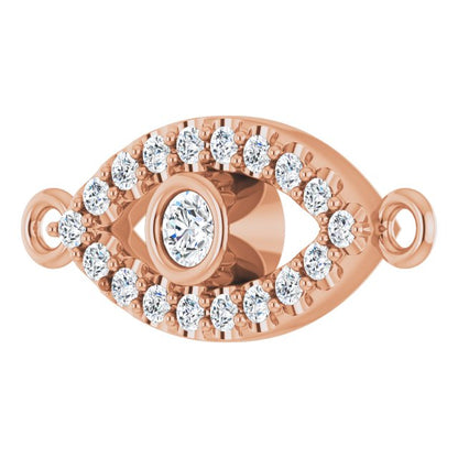 1/10 CTW Natural Diamond Evil Eye Link