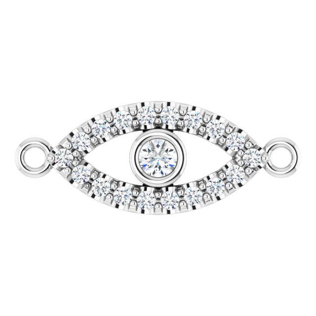 1/10 CTW Natural Diamond Evil Eye Link