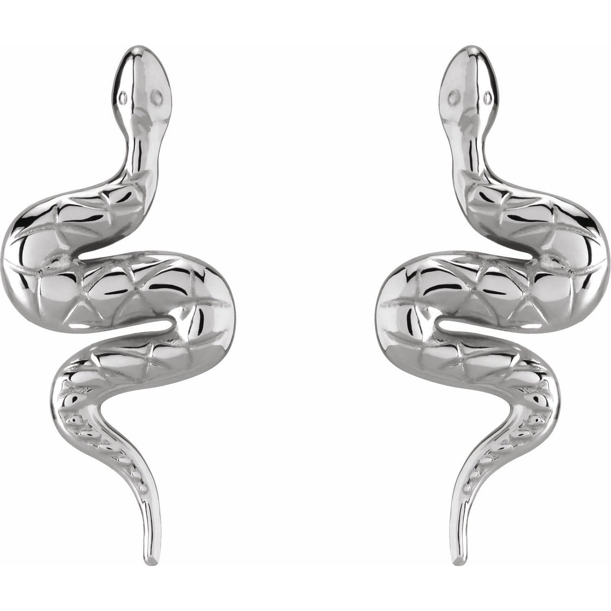 Pair Snake Friction Back Earring