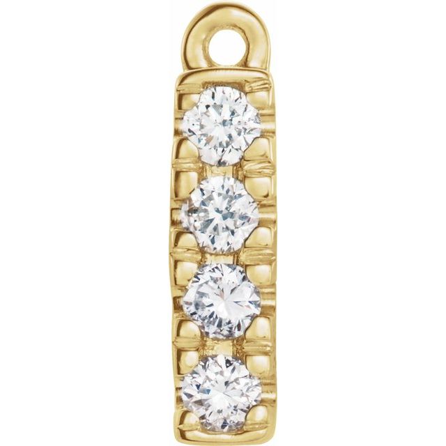 .05 CTW Natural Diamond Bar Dangle