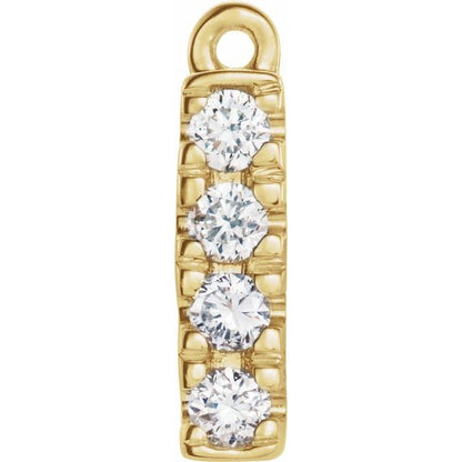 .05 CTW Natural Diamond Bar Dangle