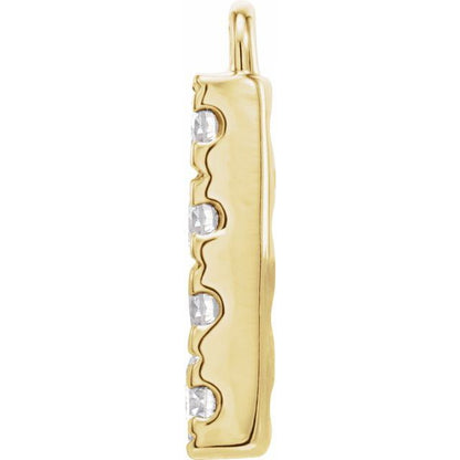 .05 CTW Natural Diamond Bar Dangle