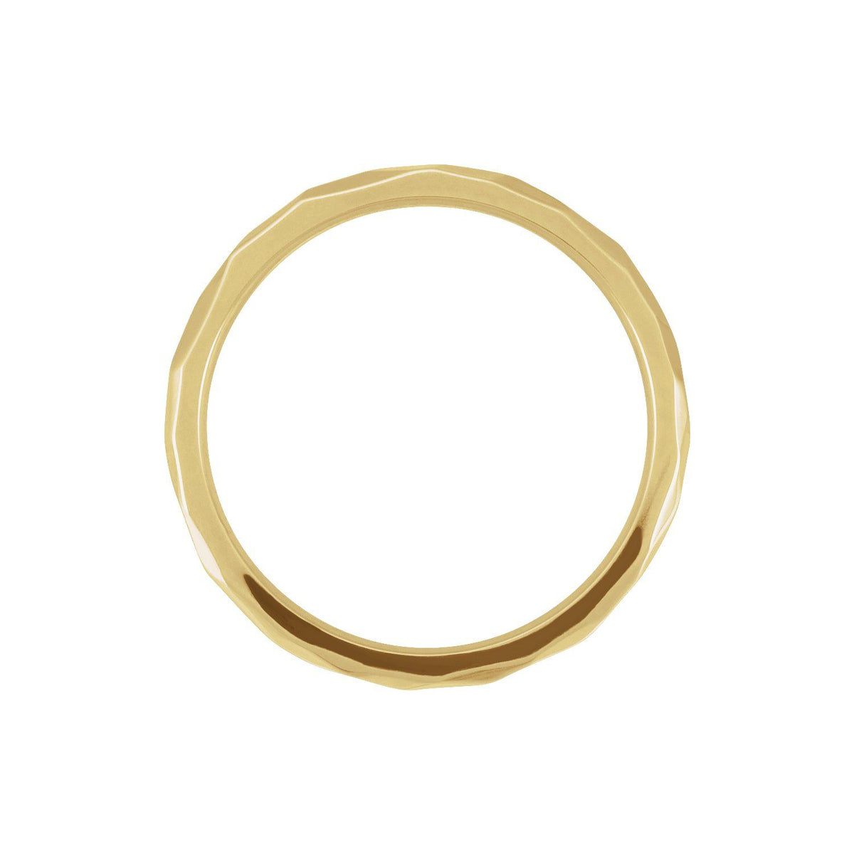 Geometric Faceted Comfort-Fit Flat Band, 1.5 mm