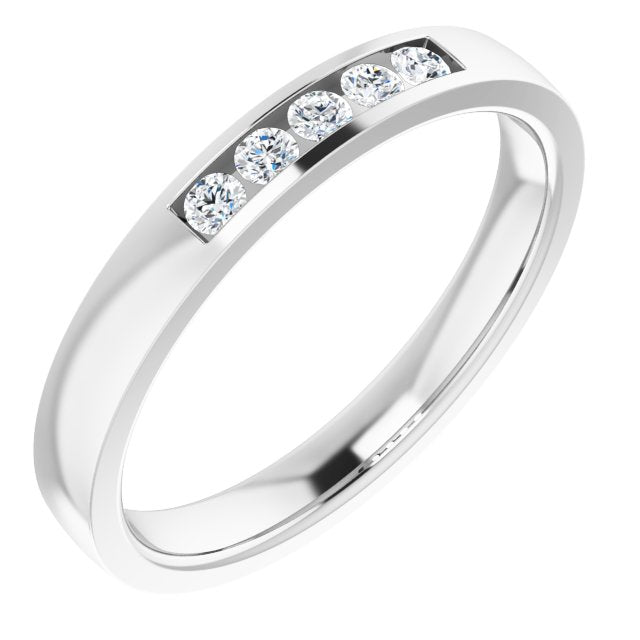 1/6 CTW Lab-Grown Diamond Anniversary Band, 2.7 mm
