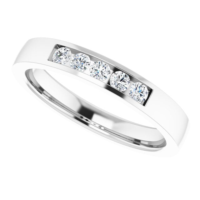 1/5 CTW Natural Diamond Anniversary Band, 3.3 mm