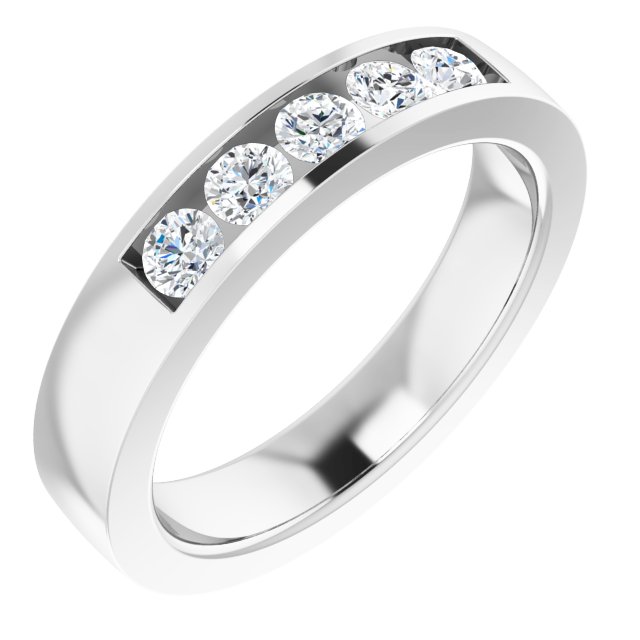 1/2 CTW Lab-Grown Diamond Anniversary Band, 4.2 mm