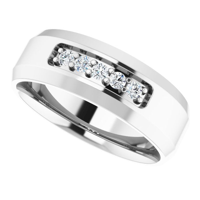 1/6 CTW Lab-Grown Diamond Band, 8 mm