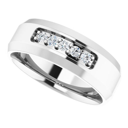1/6 CTW Lab-Grown Diamond Band, 8 mm