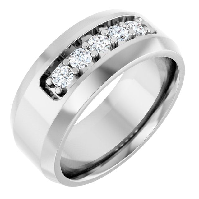 1/6 CTW Lab-Grown Diamond Band, 8 mm