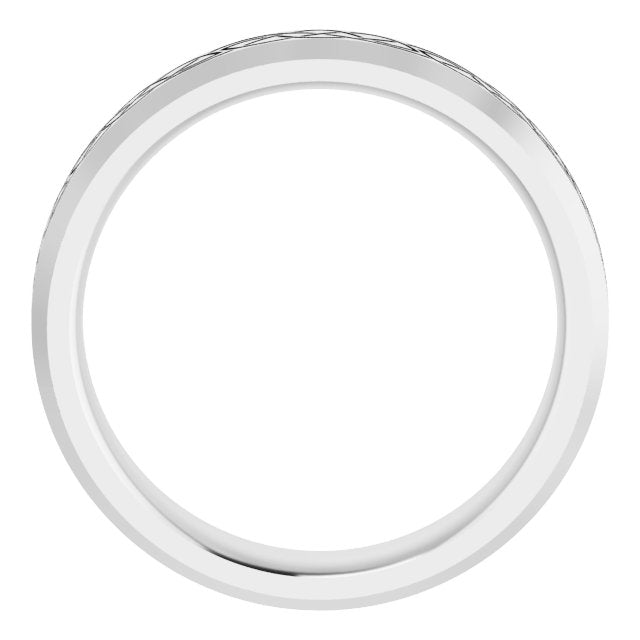 Beveled-Edge Celtic-Inspired Comfort-Fit Flat Band