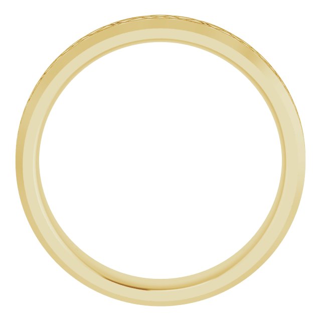 Beveled-Edge Celtic-Inspired Comfort-Fit Flat Band