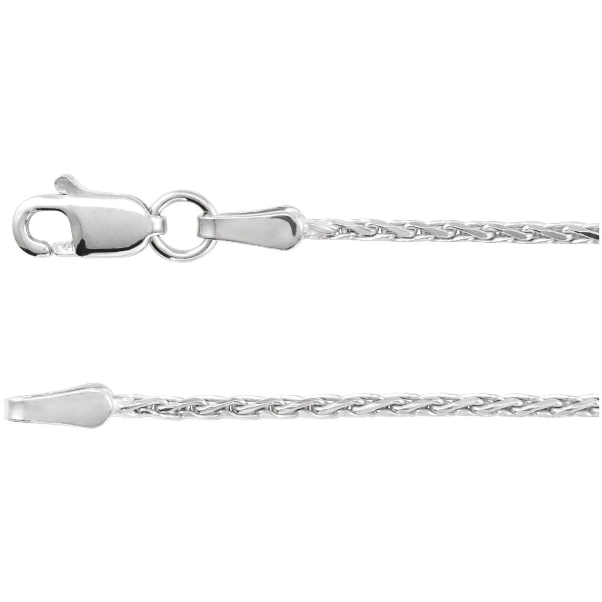 Sterling Silver Diamond-Cut Wheat 18" Chain (CH179)