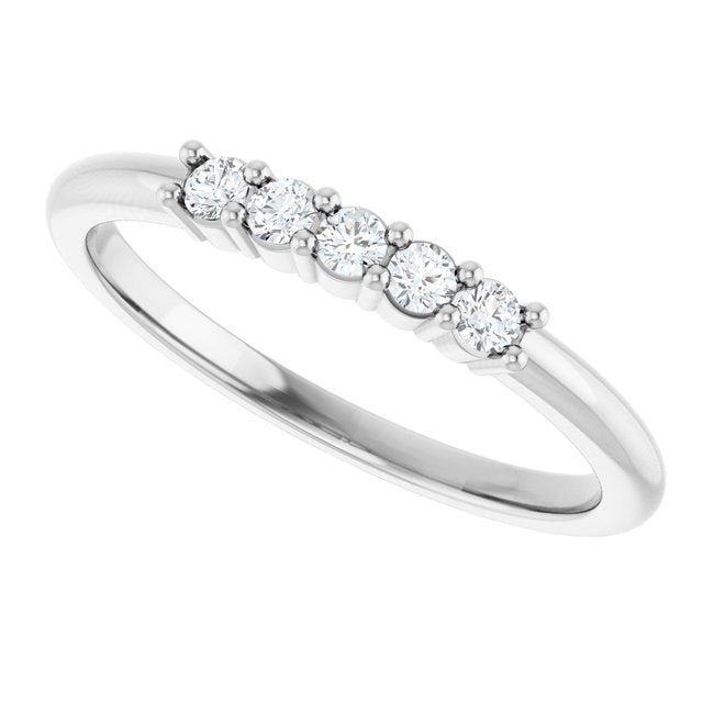 1/6 CTW Natural Diamond 5-Year Anniversary Band