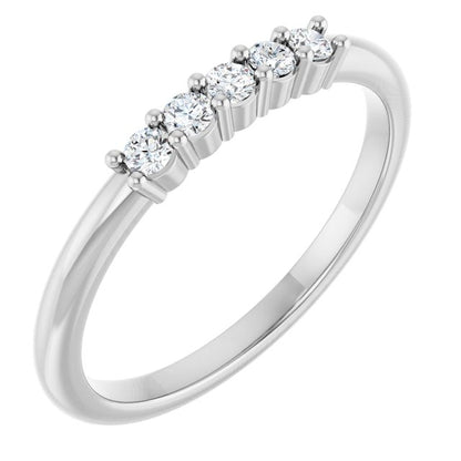 1/6 CTW Natural Diamond 5-Year Anniversary Band