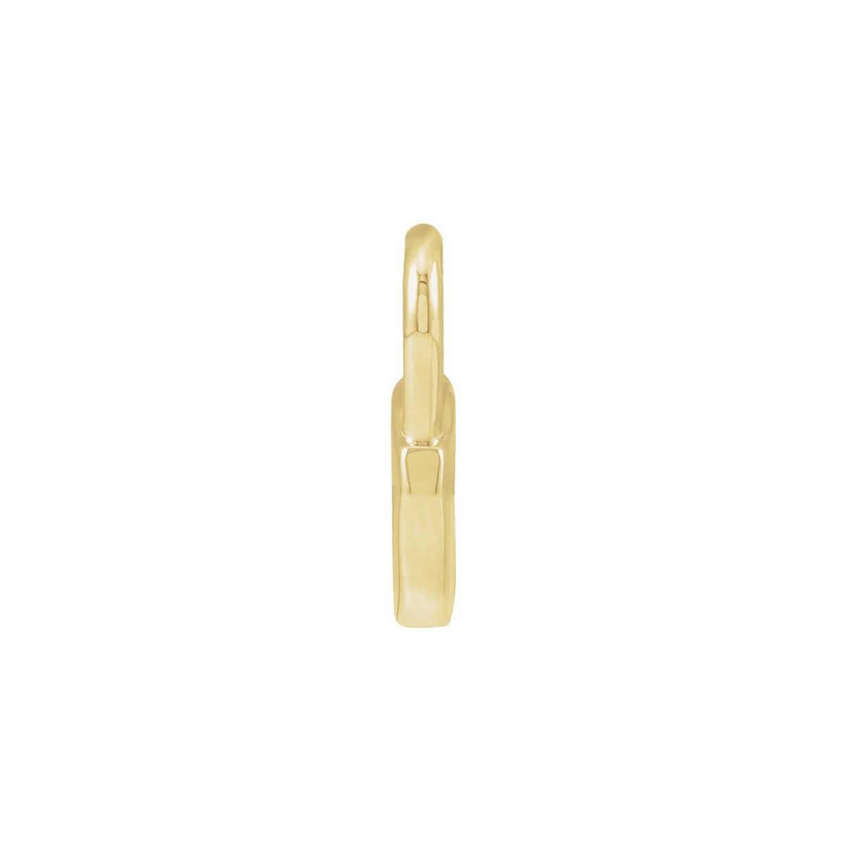 14K Yellow Gold 15.3x10. Engravable Lock Pendant