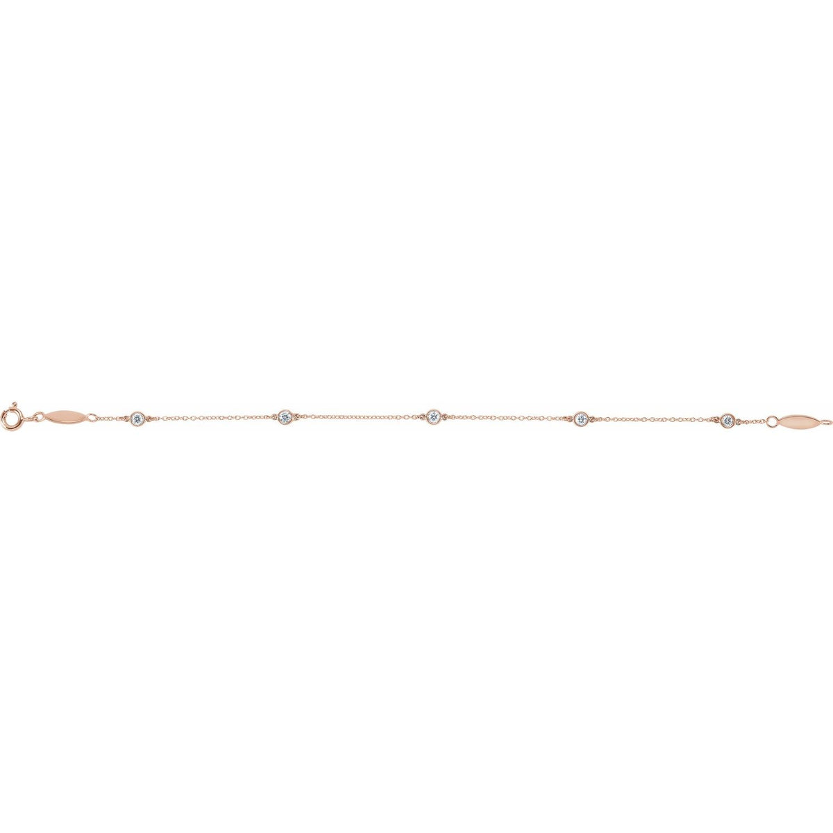 1/3 CTW Lab-Grown Diamond Bezel-Set Station 7" Bracelet