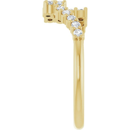 1/4 CTW Natural Diamond Matching Band, 7.41 mm