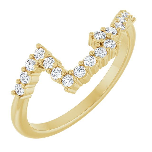 1/4 CTW Natural Diamond Matching Band, 7.41 mm