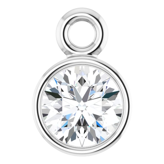 1/8 CT Lab-Grown Diamond Bezel-Set Dangle, 4.04 mm x 5.99 mm