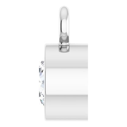 1/8 CT Lab-Grown Diamond Bezel-Set Dangle, 4.04 mm x 5.99 mm