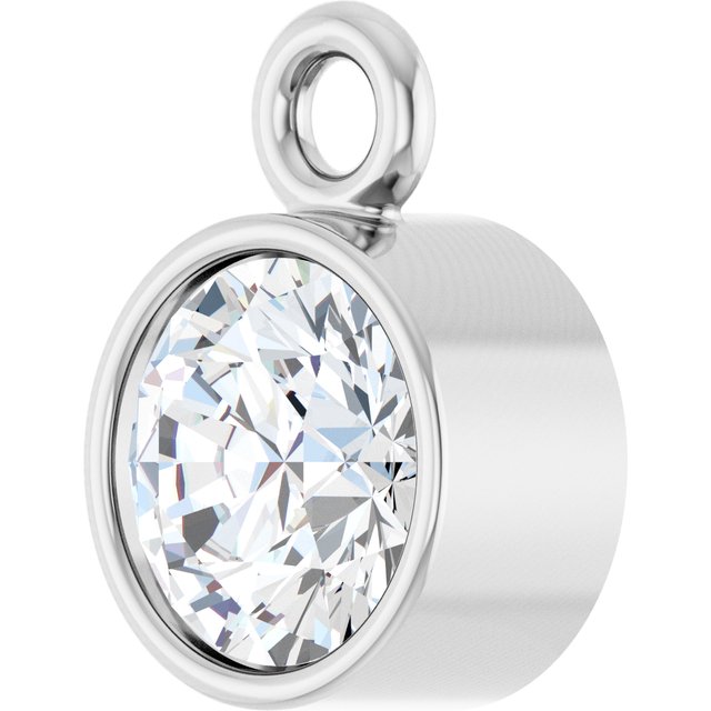 1/5 CT Natural Diamond Dangle, 4.57 mm x 6.53 mm