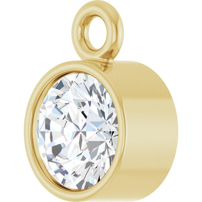 1/5 CT Natural Diamond Dangle, 4.57 mm x 6.53 mm