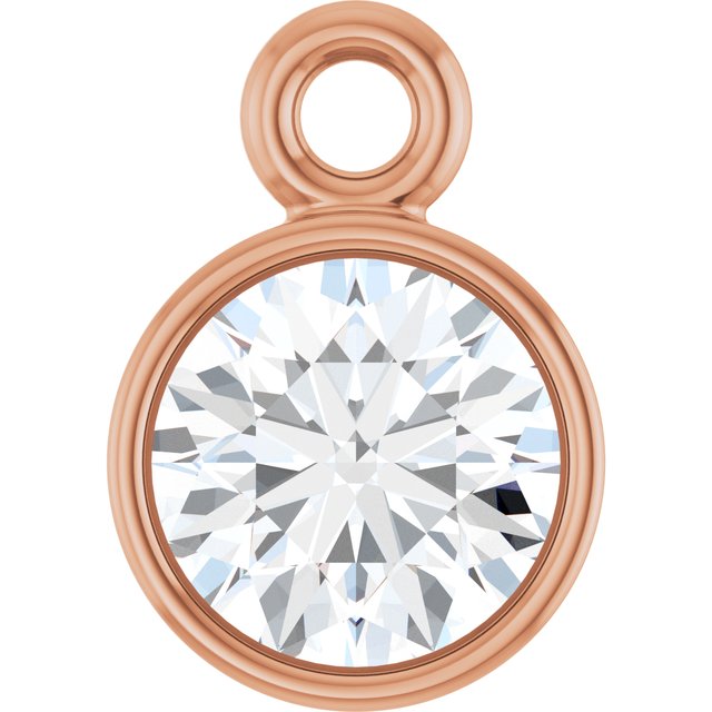 1/5 CT Natural Diamond Dangle, 4.57 mm x 6.53 mm