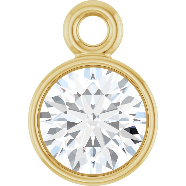 1/5 CT Natural Diamond Dangle, 4.57 mm x 6.53 mm
