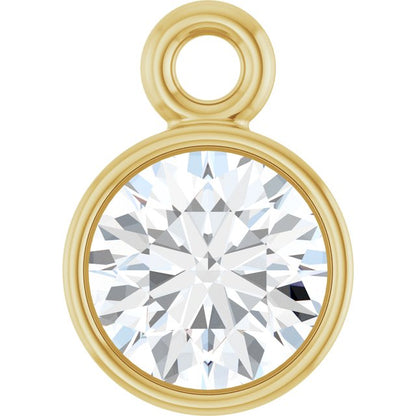 1/5 CT Natural Diamond Dangle, 4.57 mm x 6.53 mm