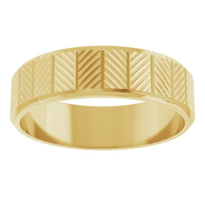 Chevron Grooved Flat Band