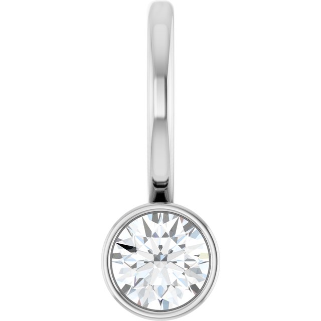 14K White Gold 1/6 CTW Natural Diamond Charm/Pendant
