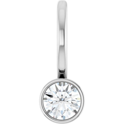 14K White Gold 1/6 CTW Natural Diamond Charm/Pendant