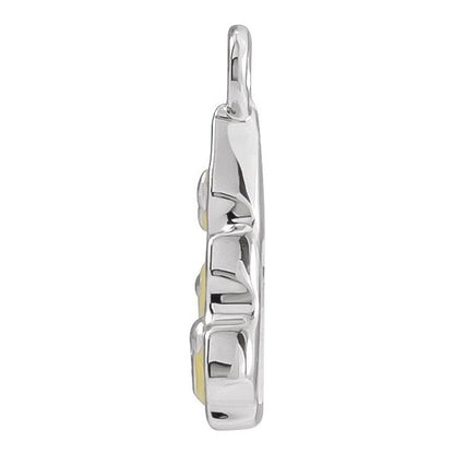 Petite Pavé® .004 CT Natural Diamond Yellow Enamel Cheese Dangle