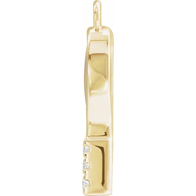 Petite Pavé® .01 CTW Natural Diamond Orange Enamel Tennis Dangle