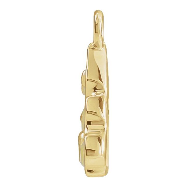 Petite Pavé® .004 CT Natural Diamond Yellow Enamel Cheese Dangle