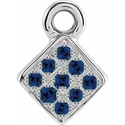 Petite Pavé® Natural Blue Sapphire Dangle