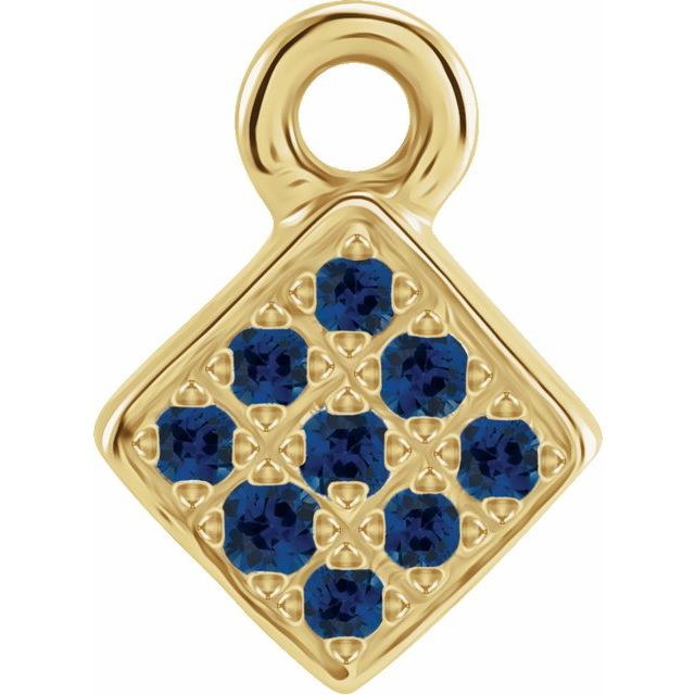 Petite Pavé® Natural Blue Sapphire Dangle