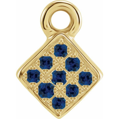 Petite Pavé® Natural Blue Sapphire Dangle