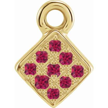 Petite Pavé® Natural Ruby Dangle