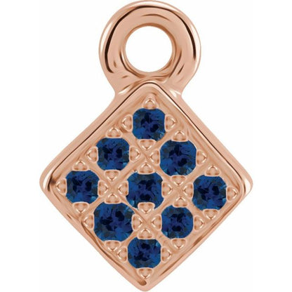 Petite Pavé® Natural Blue Sapphire Dangle