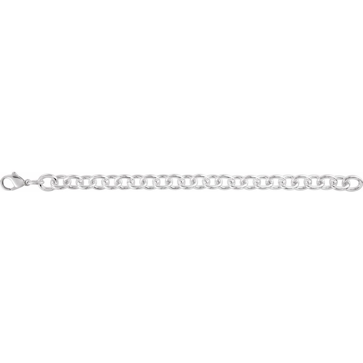Sterling Silver Cable 8" Chain