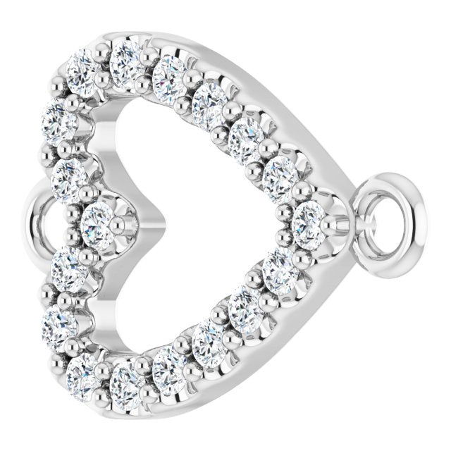 1/8 CTW Natural Diamond Heart Link