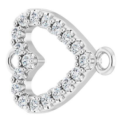 1/8 CTW Natural Diamond Heart Link