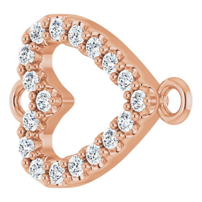 1/8 CTW Natural Diamond Heart Link