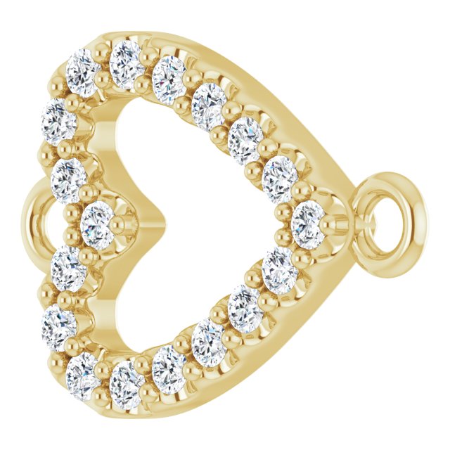 1/8 CTW Lab-Grown Diamond Heart Link