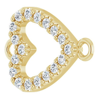 1/8 CTW Lab-Grown Diamond Heart Link