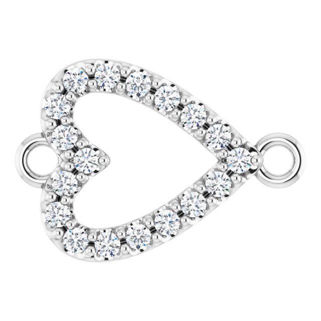 1/8 CTW Natural Diamond Heart Link