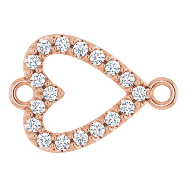 1/8 CTW Lab-Grown Diamond Heart Link